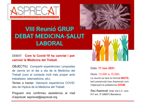 VIII Reunió del Grup de Debat de Medicina – Salut Laboral